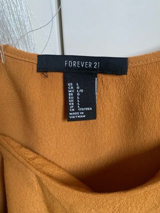 Top tirantes mostaza volantes talla L