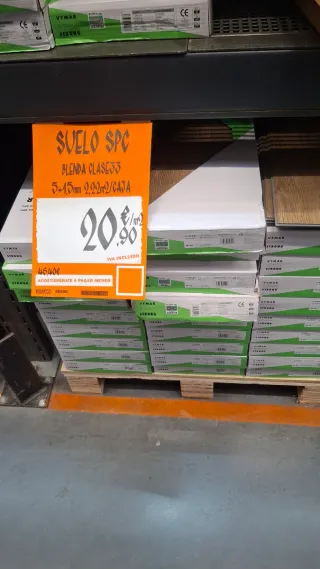 Tarima vinilica resistente al agua