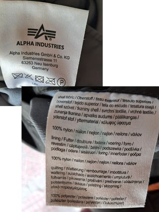 Cazadora Bomber MA-1 Alpha Industries gris