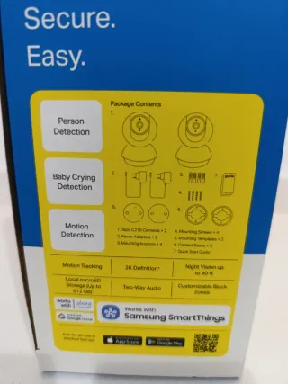 Pack de 2 cámaras de vigilancia por Wifi. 2K
