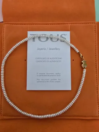 Collar perlas y oro Tous