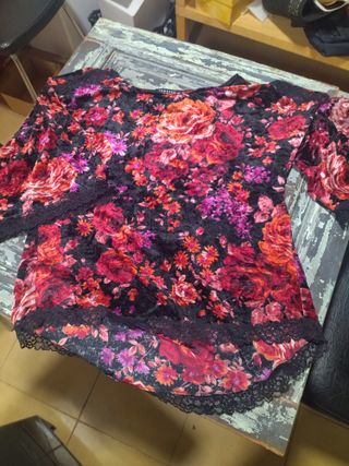 blusa aterciopelada de chica T.40