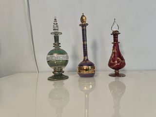 Set 3 Bottiglie Porta Profumo Egitto Vintage