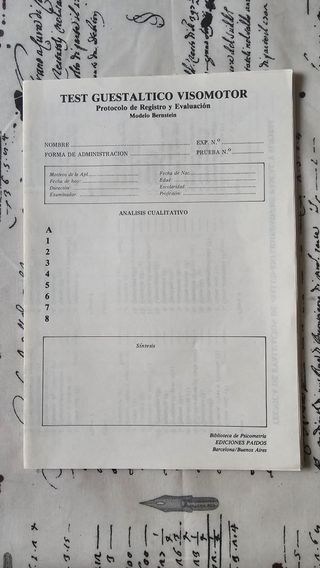 TEST GESTÁTICO VISOMOTOR BENDER