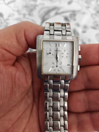 Reloj Viceroy Cuadrado Plata y Blanco