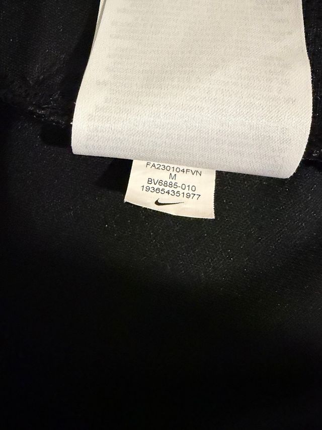 Nike – Giacca sportiva nera con zip (taglia M)