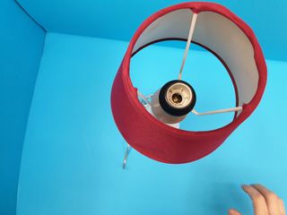 Lampada da comodino in ceramica decorata