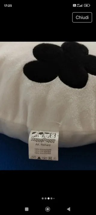 Cuscino peluche mucca