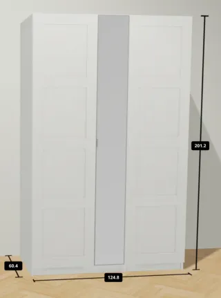 Armario PAX IKEA con 2 modulos: 50 + 75 cm