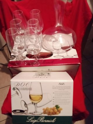6 Calici da degustazione Bormioli Luigi e decanter
