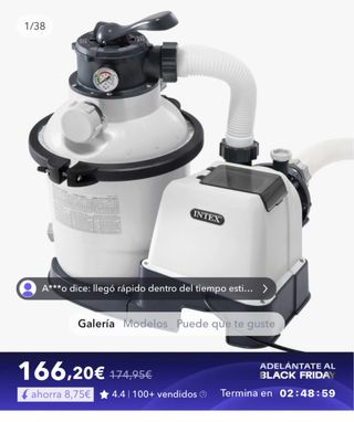 -Depuradora de sal para piscina desmontable INTEX