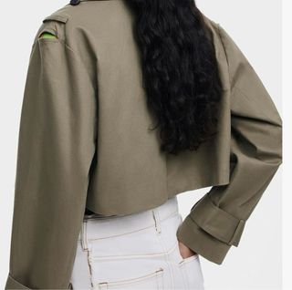 Gabardina bicolor nueva