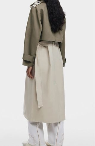 Gabardina bicolor nueva