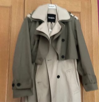 Gabardina bicolor nueva