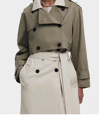 Gabardina bicolor nueva