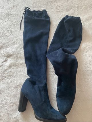 Botas altas ante azul marino 41