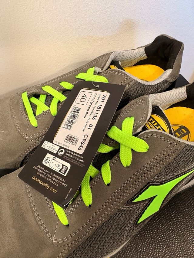 Zapatos de Seguridad Diadora Gris/Verde