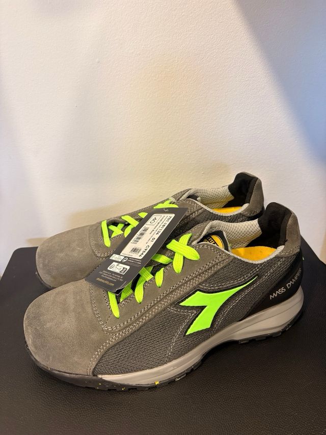Zapatos de Seguridad Diadora Gris/Verde