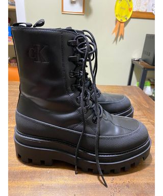 Stivali Calvin Klein Pelle Neri Tg 39