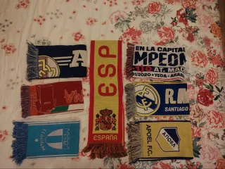 Lote 7 bufandas equipos fútbol