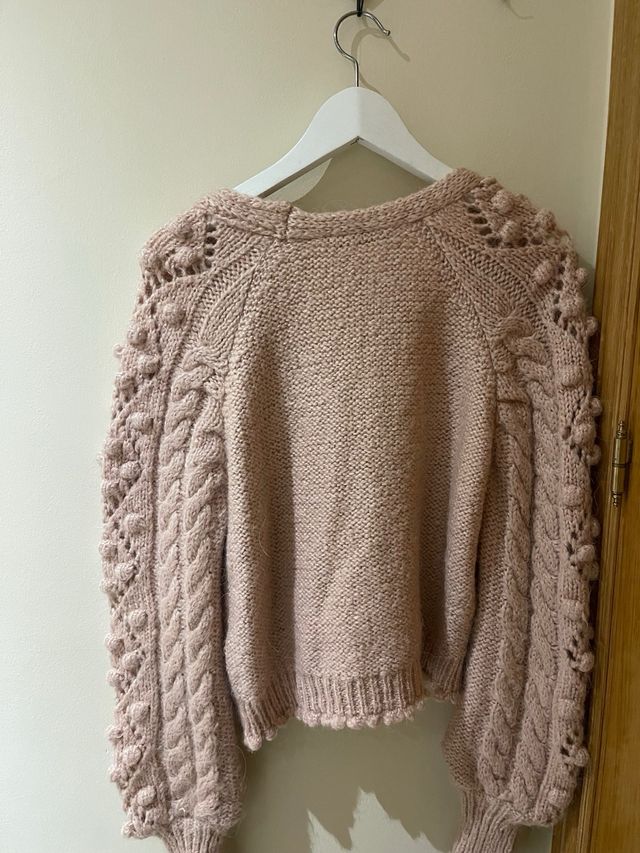 Jersey Zara rosa pompones