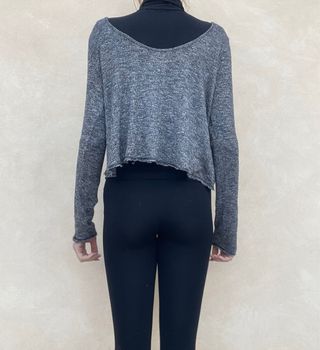 Top manica lunga Hollister grigio