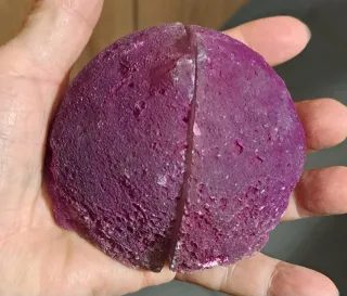 Geode sezionato di agata lattiginosa peso e misur