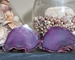 Geode sezionato di agata lattiginosa peso e misur