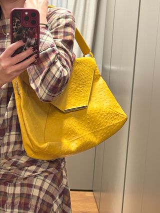 Borsa a spalla, pelle goffrata. limited edition