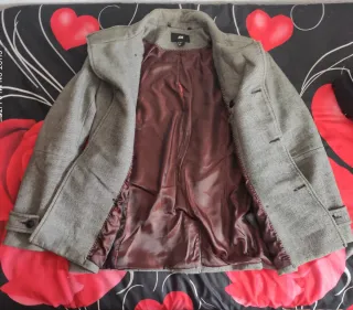 Gabardina chaqueta gris