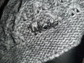 Poncho donna grigio collo alto