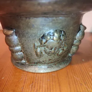 Mortero Almirez Bronce Antiguo S. XVIII-XIX