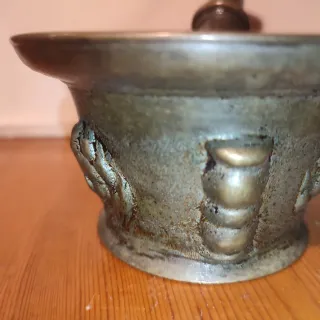 Mortero Almirez Bronce Antiguo S. XVIII-XIX