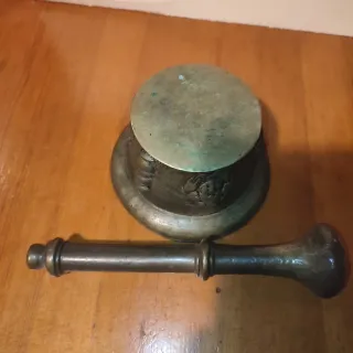 Mortero Almirez Bronce Antiguo S. XVIII-XIX