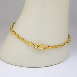 Pulsera 18KT Detalle Cuadrados con Circonitas