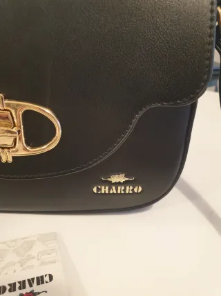 Borsa tracolla Charro nera nuova con cartellino