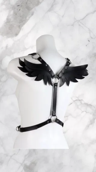 Harness Lingerie Nero Ala pipistrello animal punk