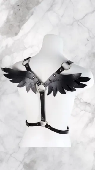 Harness Lingerie Nero Ala pipistrello animal punk