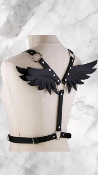 Harness Lingerie Nero Ala pipistrello animal punk