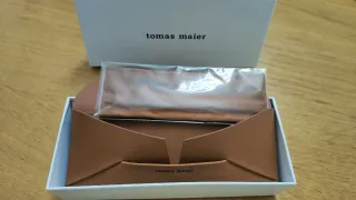 Astuccio porta occhiali Tomas Maier marrone