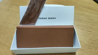 Astuccio porta occhiali Tomas Maier marrone