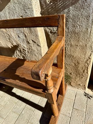 Banco antiguo Francés de roble. siglo 18