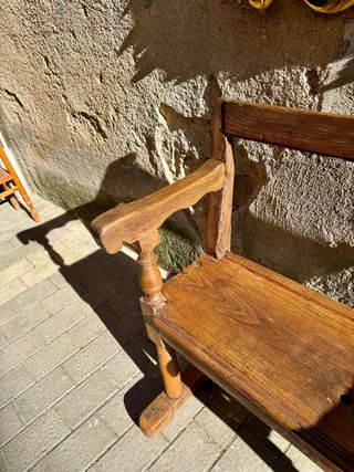 Banco antiguo Francés de roble. siglo 18