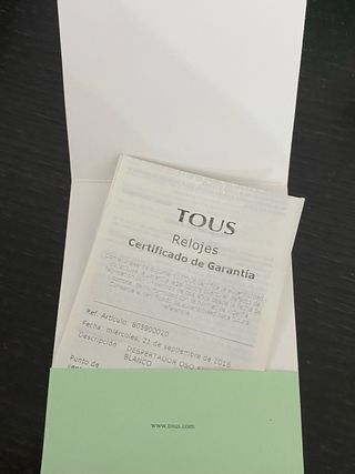 Reloj despertador Tous Oso Blanco