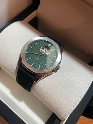 Reloj Murex Suizo Esqueleto Verde Plata