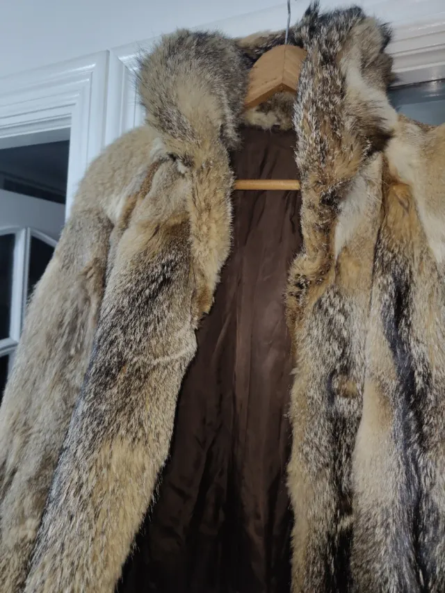 Abrigo de piel auténtica