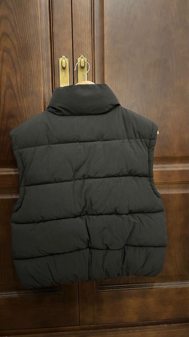 Chaleco acolchado gris zara