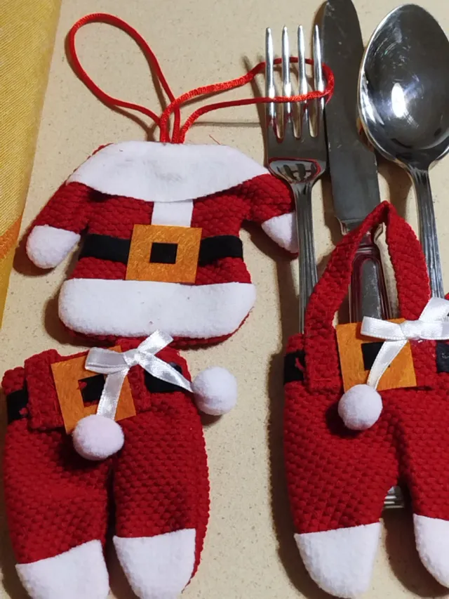 Porta posate natalizio