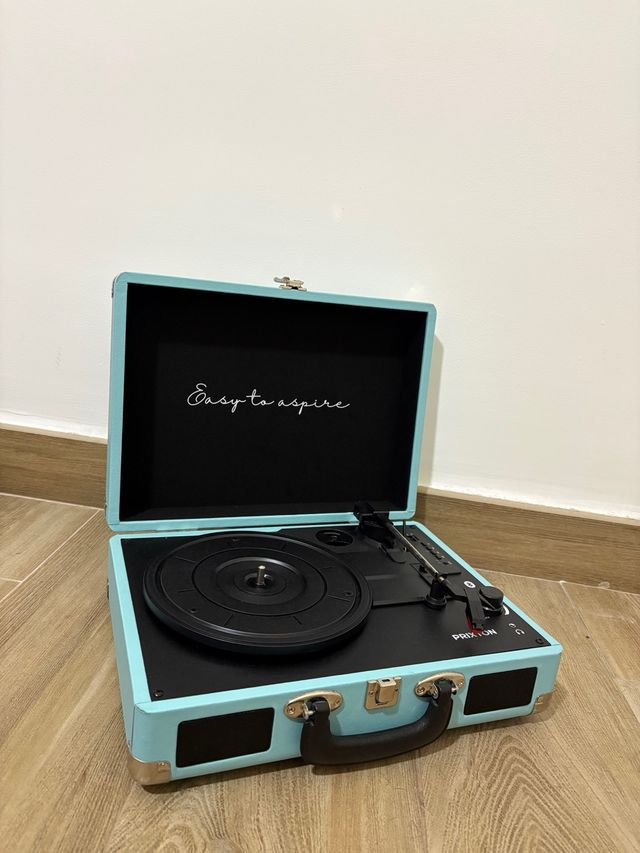 Tocadiscos Vinilo Portátil Azul