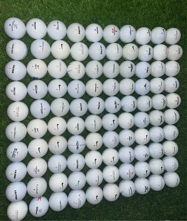 100 bolas de golf variadas